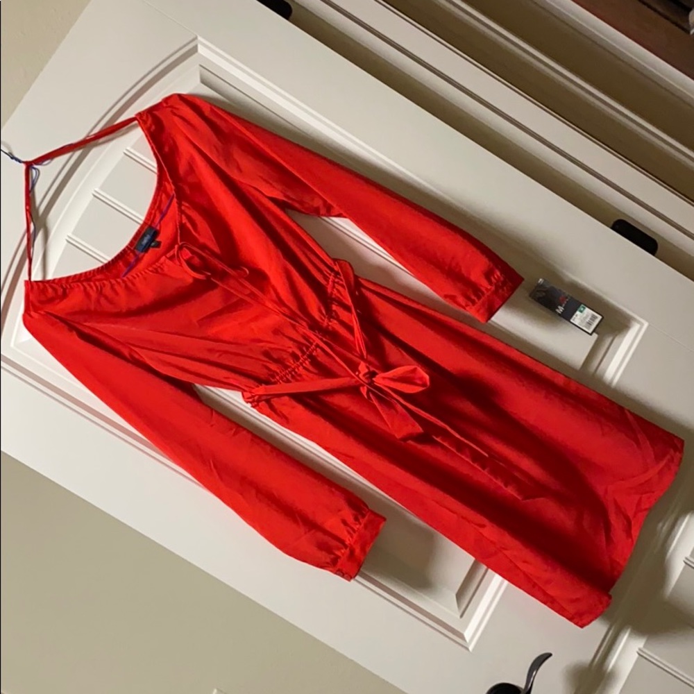 💎 Red long sleeve tie Mossimo dress - 💎3 for $15💎